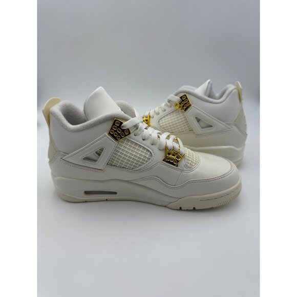 Size 7 - Air Jordan 4 Retro Metallic Gold (Women's) - Picture 5 of 10